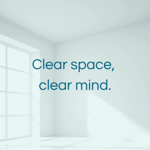 Clear space, clear mind - a more minimalist home.